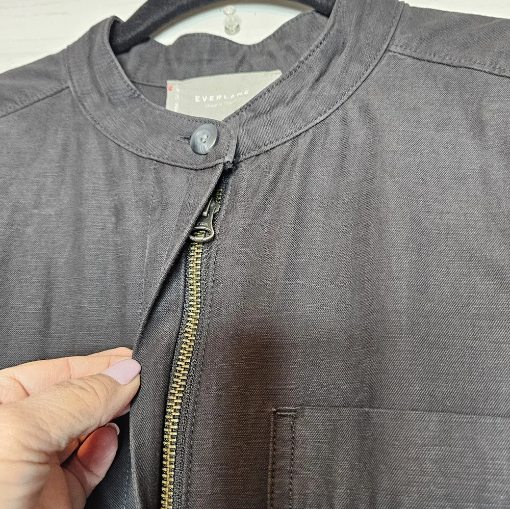 Everlane The Fatigue Black Short Sleeve Jumpsuit with Belt